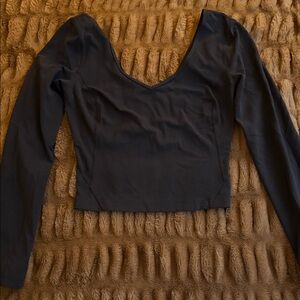 Lululemon Elegant Black Long Sleeve Women's Top